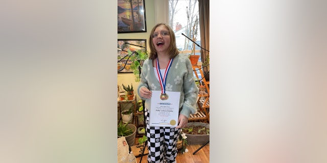 Ruby Labuschewsky was "super excited" when she learned that she had broken a world record for the largest feet in her age group.