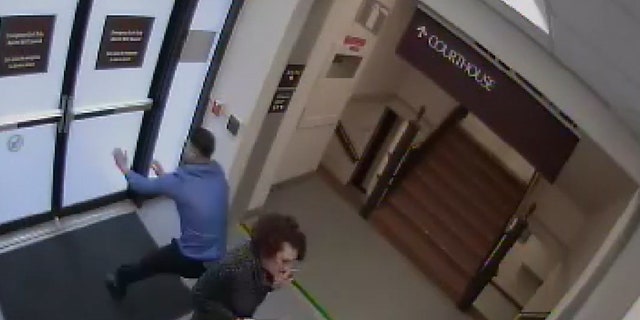 Video shows the suspect, identified as Edi Villalobos Jr., running from deputies after they unshackled him in the courtroom. He fled down a hallway and out an employees-only entrance and was arrested hours later.