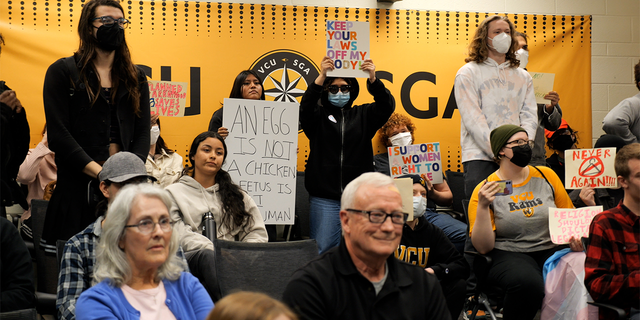 Protestors at Virginia Commonwealth University interrupted a speech planned by Students for Life of America last week.