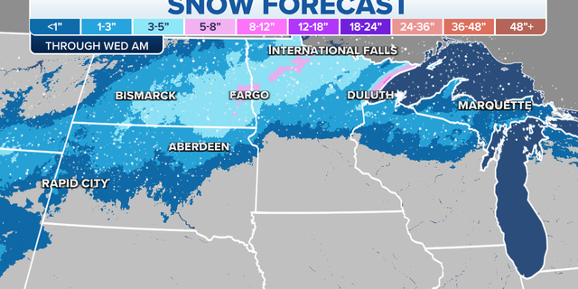 Snow Forecast done Wednesday greeting successful nan Midwest, Plains
