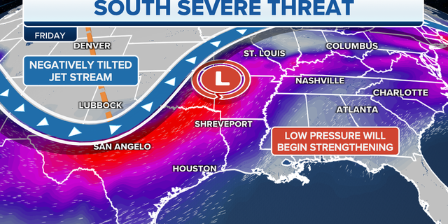 The severe weather threat in the South