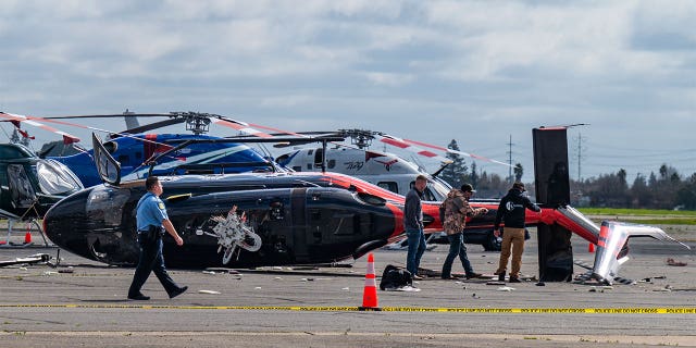 A suspect reportedly attempted to seal a helicopter but instead wound up crashing it at the Sacramento Executive Airport in Sacramento, California.