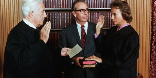 Justice Sandra Day O'Connor was snubbed by Vice President Kamala Harris in a video celebrating historic "firsts" for women.