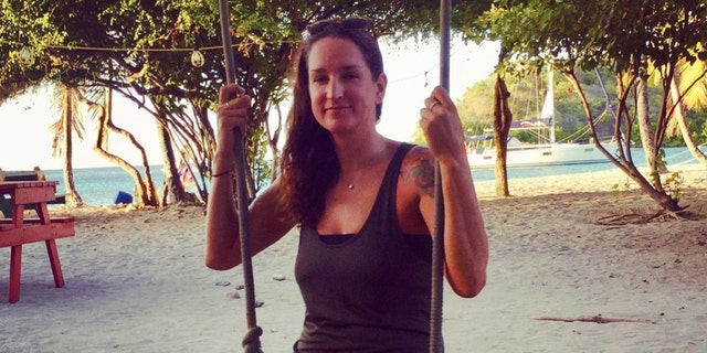 Missing Sarm Heslop poses on a rope swing in the U.S. Virgin Islands in an undated photo shared to Instagram. The UK native has been missing since March 8, 2021, after she was last seen leaving a bar on St. John in the U.S. Virgin Islands.
