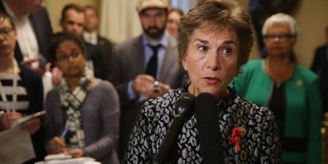 Rep. Jan Schakowsky, D-Ill., was joined by more than 100 Democrats on a bill aimed at allowing U.S. foreign aid to fund overseas abortions. (Photo by Chip Somodevilla/Getty Images)