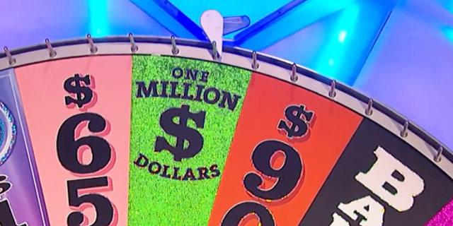 A contestant named Mary Ann spun the wheel and landed on the one-million-dollar wedge.