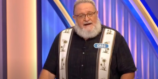 During a "Wheel of Fortune" episode, longtime host Pat Sajak had an awkward encounter with a contestant who shared similar features to Santa Claus.