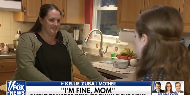 Mom Kellie Zuba (pictured here) said parents need to make sure they check on their kids and their mental health.