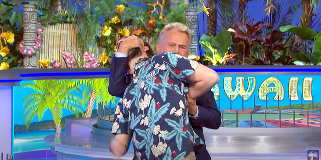 Pat Sajak ran over to the "Wheel of Fortune" player and tackled him after he won the bonus round.