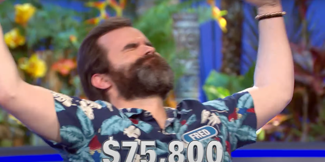 "Wheel of Fortune" player won $75,800 and appeared emotional with his major win.