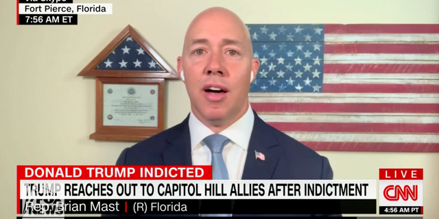 Rep. Brian Mast, R-Fla., said the left had a wanted poster out for President Trump after he was charged by a grand jury on Thursday.