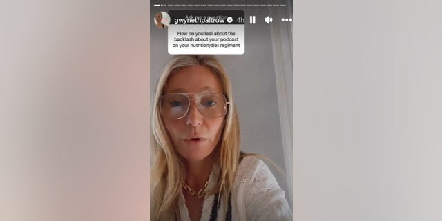 Gwyneth Paltrow asus reedel oma Instagrami loosse, et kaitsta oma tervisenõuandeid.