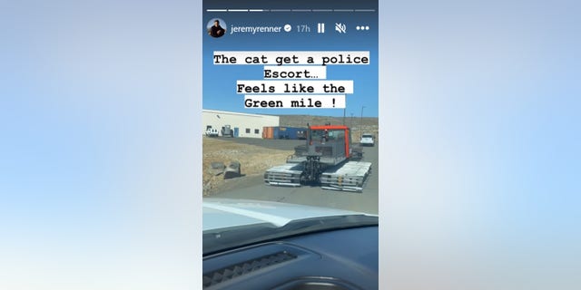 Jeremy Renneri lumesahk sai a "politsei eskort" Kodu.