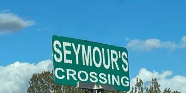 The man and his wife were crossing a wash known as "Seymour's Crossing."