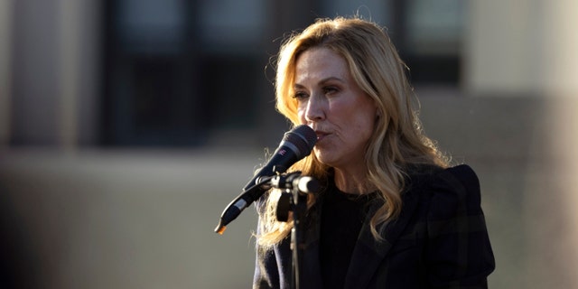 Singer Sheryl Crow sings during a vigil held for victims of The Covenant School school shooting on Wednesday, March 29, 2023, in Nashville.
