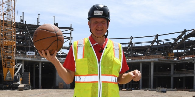 LA Clippers Chairman, Steve Ballmer poses for a photo during the Intuit Dome Event on July 21, 2022 at the Intuit Dome in Inglewood, California.