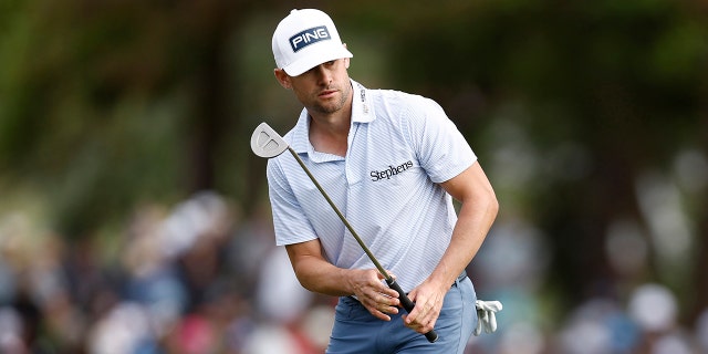 Taylor Moore of the United States putts on the 18th green during the final round of the Valspar Championship at Innisbrook Resort and Golf Club on March 19, 2023 in Palm Harbor, Florida.