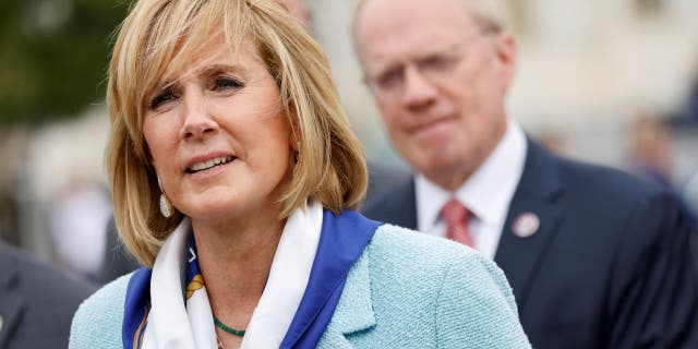 Rep. Claudia Tenney, a Republican from New York, speaks during a news conference.