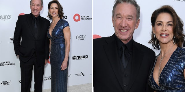 Tim Allen ja tema naine Jane Allen osalevad Elton John Aidsi fondi Oscarite vaatamispeol.