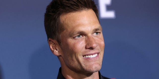 Tom Brady attends a premiere for the film "80 for Brady" in Los Angeles on Jan. 31, 2023.