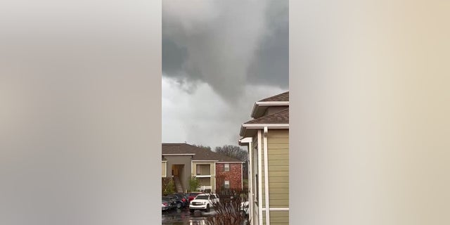 A tornado in Shreveport, Louisiana.