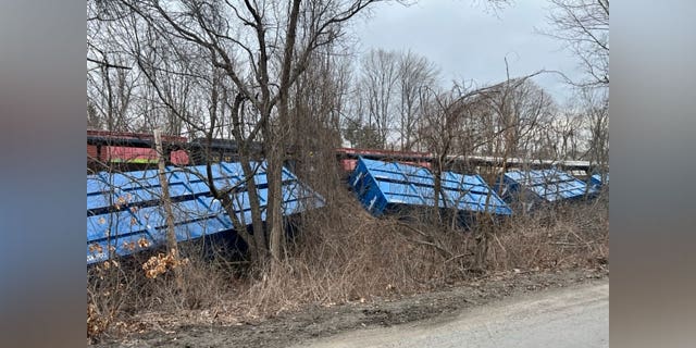 Five cars on a train operated by CSX derailed on Thursday in Ayer, Massachusetts.