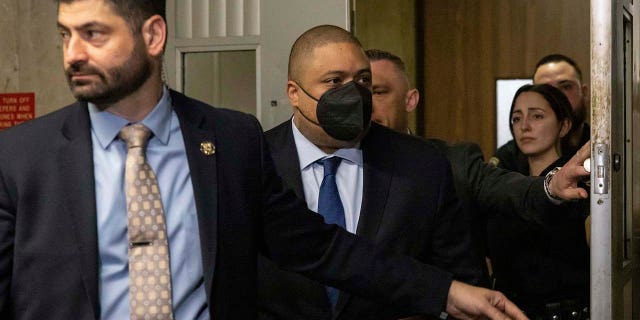 Manhattan District Attorney Alvin Bragg is seen at Manhattan Criminal Court in New York City, March 31, 2023.