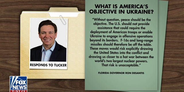 Florida Gov. Ron DeSantis's response to Tucker Carlson.