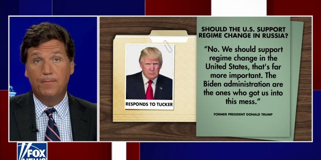 Former President Trump responds to Tucker Carlson.