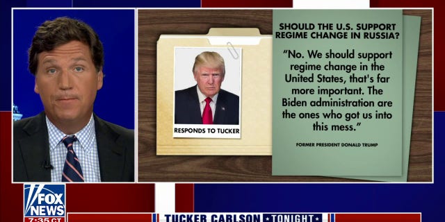 Former President Trump responds to Tucker Carlson.