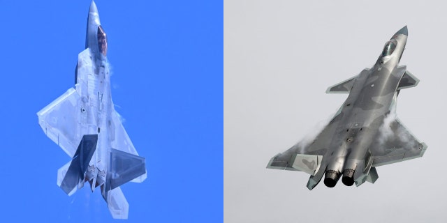 The F-22 Raptor, left, and the Chinese J-20 are fifth generation fighter aircraft.