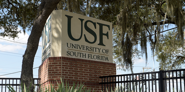 University of South Florida (USF) signage is displayed on the college's campus in Tampa, Florida, U.S., on Friday, Oct. 10, 2014. (Ebenhack/Bloomberg via Getty Images)