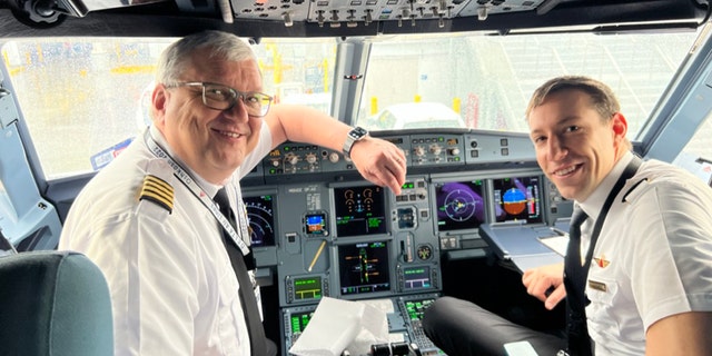 Rich Kaynor (left) and Cole Kaynor flew together for the first time in February 2023 — something the proud dad had hoped for years they'd experience.