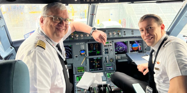 Rich Kaynor (left) and Cole Kaynor flew together for the first time in February 2023 — something the proud dad had hoped for years they'd experience.
