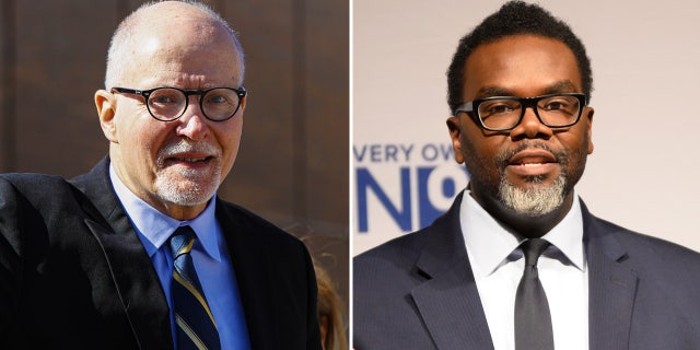 Former Chicago Public Schools CEO Paul Vallas, left, and Cook County Commissioner Brandon Johnson, right, will go head-to-head in a runoff election for Chicago mayor on April 4.