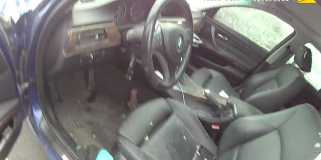 Police said a gun was located on the floor of the front seat after Chase Allan was shot.