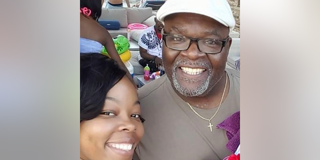 This photo provided by the family of Michael Hill in March 2023 shows Adriene Joy Hill, left, with Michael Hill. Michael Hill was one of six people killed on Monday, March 27, 2023, in the shooting at The Covenant School in Nashville, Tenn.