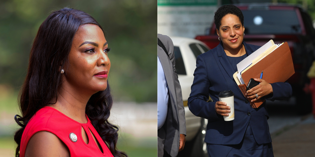 St. Louis Mayor Tishaura Jones (left) has been subpoened amid a legal process to remove prosecutor Kim Gardner (right) from office.