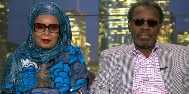 Asya Idarous Khamsin (left) and her husband Khamsin Alkhag (right) speak out about Sam Brinton. (Screengrab/ Tucker Carlson Tonight)