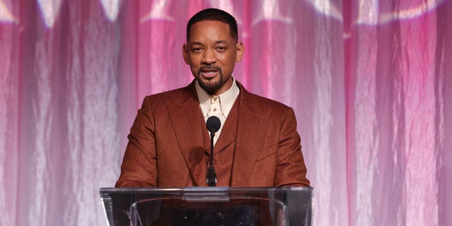 Will Smith gave his first in-person awards speech since the 2022 Oscars ceremony.
