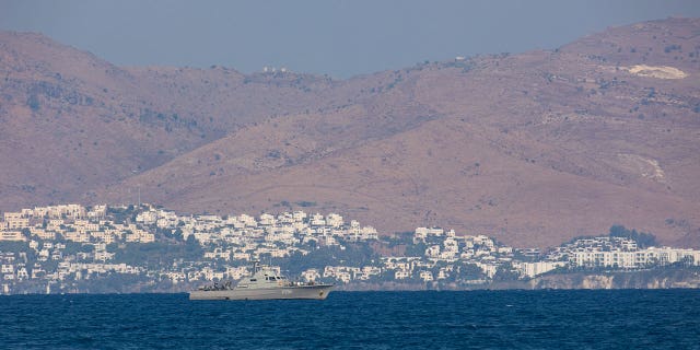 Augean Sea waters bordering between Greece and Turkey is seen on Nov. 16, 2021. Two migrant boats carrying dozens of people sank off Turkey's Aegean coast Tuesday. While the coast guard rescued 38 people, four people died.