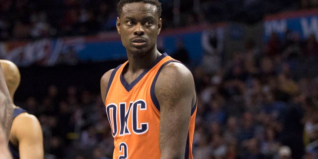 Anthony Morrow of the Oklahoma City Thunder watches game action against the Memphis Grizzlies at the Chesapeake Energy Arena Jan. 6, 2016, in Oklahoma City.