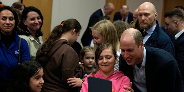 Prince William visited refugee children in Warsaw. 