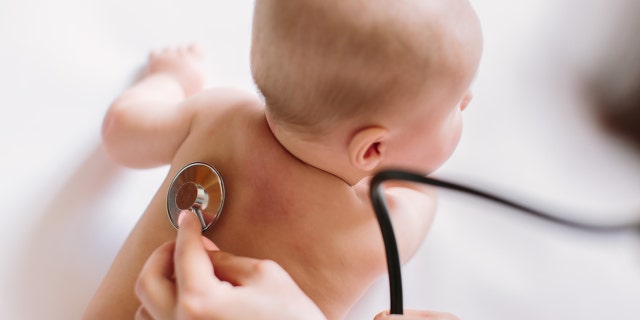 Baby with stethoscope