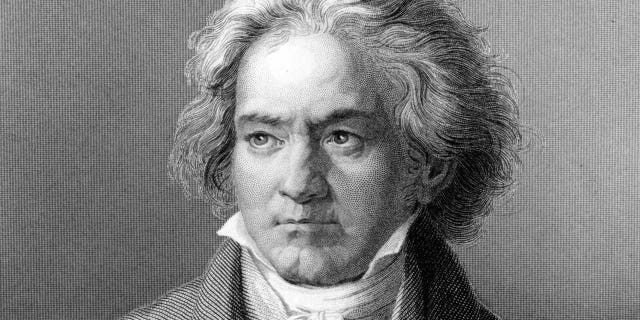 German composer and pianist Ludwig van Beethoven (1770 - 1827) is illustrated in this photo. Research based on Beethoven’s hair found that the German composer had hepatitis B infection and was genetically predisposed to liver disease.