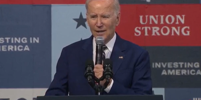 President Joe Biden spoke at the Finishing Trades Institute union training center in Philadelphia,