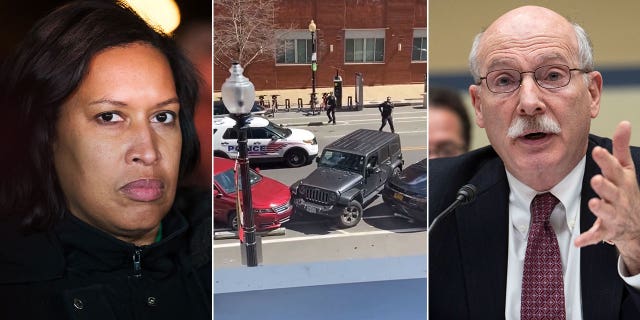 D.C. Mayor Muriel Bowser and D.C. Council Chair Phil Mendelson were mocked over their claims about crime in Washington after a video showed a blatant daylight carjacking at the Navy Yard just blocks from the Capitol.