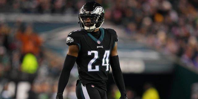 James Bradberry of the Philadelphia Eagles against the New York Giants at Lincoln Financial Field Jan. 8, 2023, in Philadelphia.