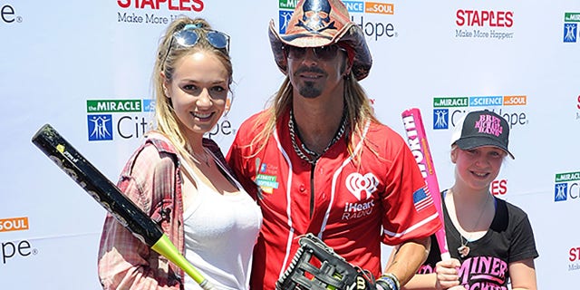 Bret Michaels with daughters Raine, left, and Jorja, right, in 2016.