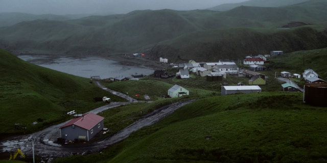 The Aleut village of Atka on Atka Island is located next to Adak, Alaska. Here it is seen in 1985.